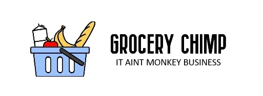 Blue grocery store logo featuring a full basket